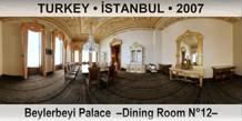 TURKEY • İSTANBUL Beylerbeyi Palace  –Dining Room N°12–