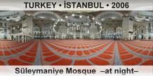 TURKEY • İSTANBUL Süleymaniye Mosque  –At night–