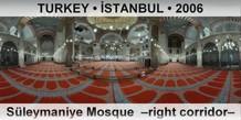 TURKEY • İSTANBUL Süleymaniye Mosque  –Right corridor–
