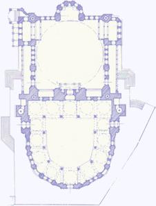 Nuruosmaniye Camii - plan