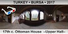 TURKEY â€¢ BURSA 17th c. Ottoman House  â€“Upper Hallâ€“