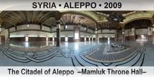 SYRIA â€¢ ALEPPO The Citadel of Aleppo  â€“Mamluk Throne Hallâ€“