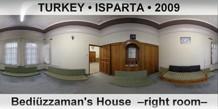 TURKEY â€¢ ISPARTA BediÃ¼zzaman's House  â€“Right roomâ€“