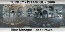 TURKEY â€¢ Ä°STANBUL Blue Mosque  â€“Back rowsâ€“
